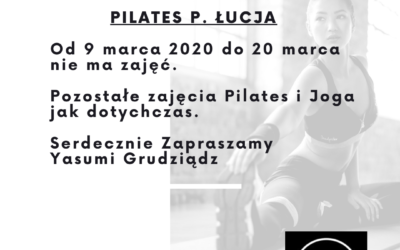 Aktualizacja zajęć Pilates         i Jogi w Yasumi Grudziądz